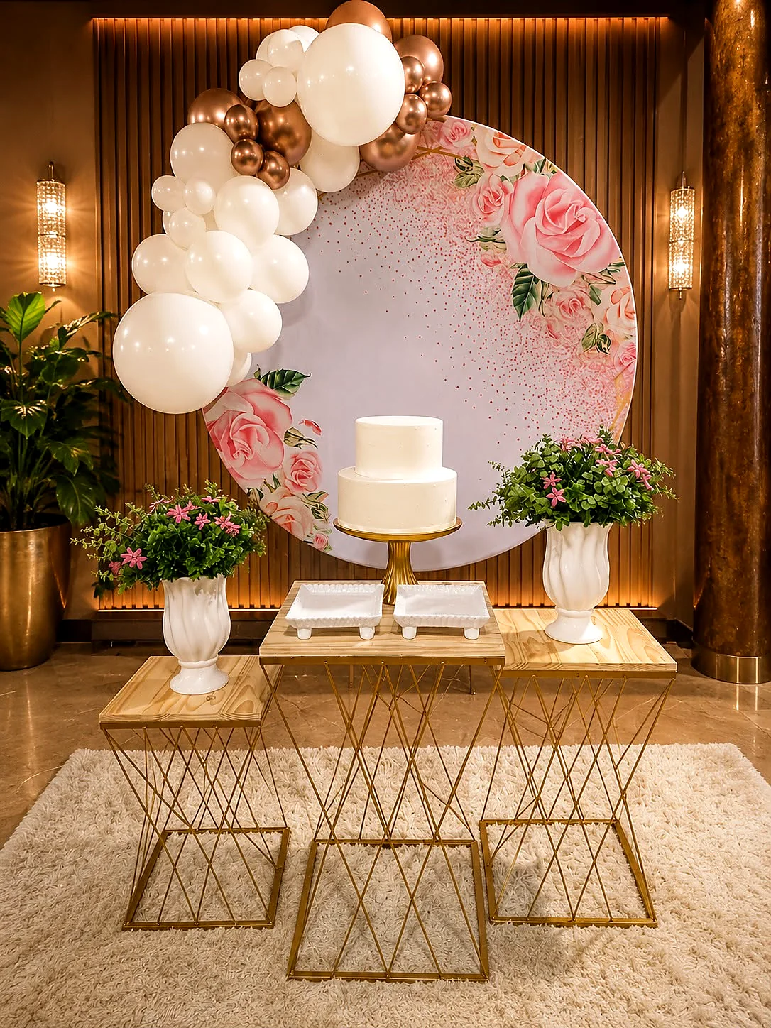 Decoração elegante para casamento em Jundiaí