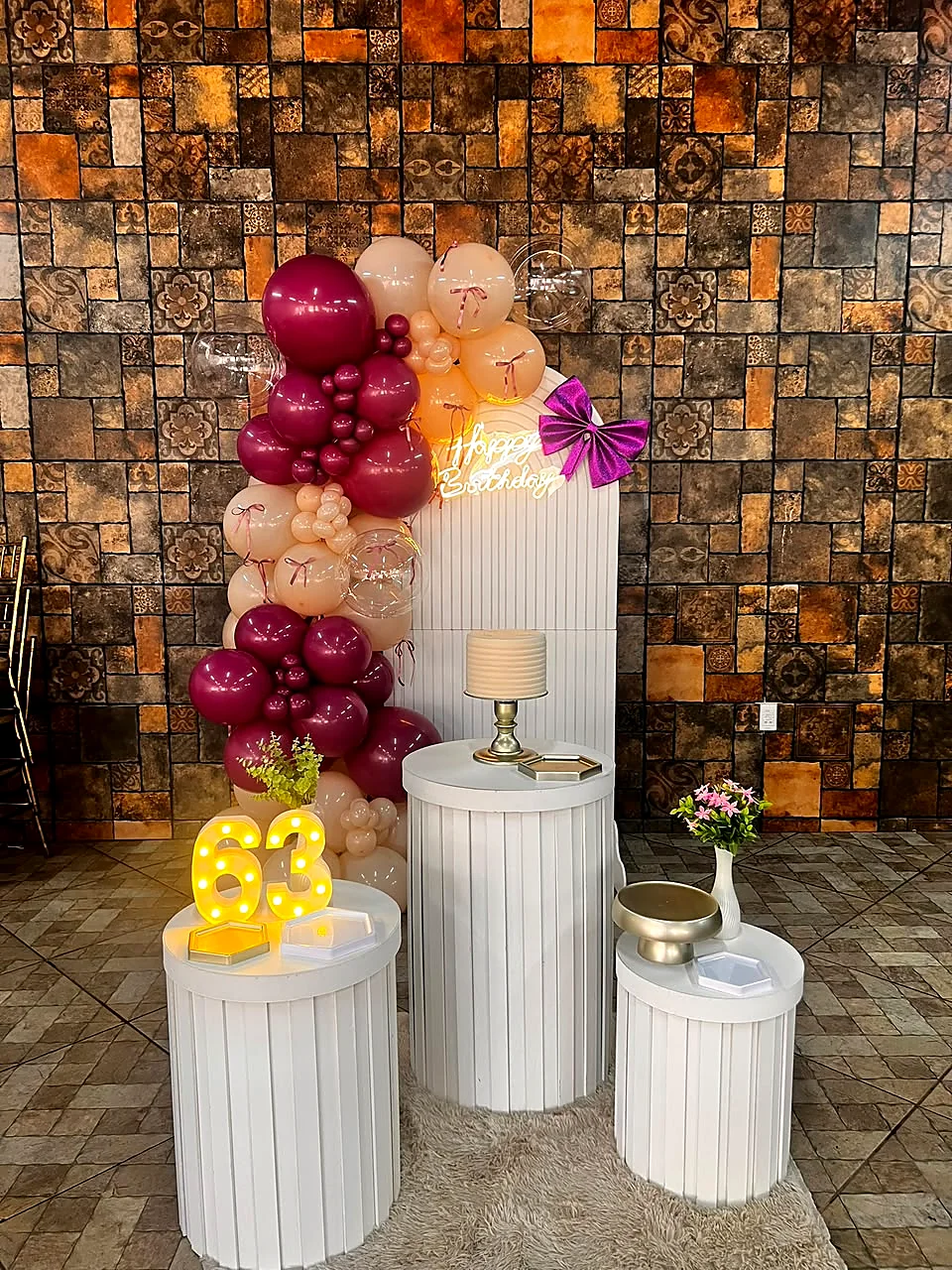 Estrutura decorativa para eventos e comemorações em Jundiaí